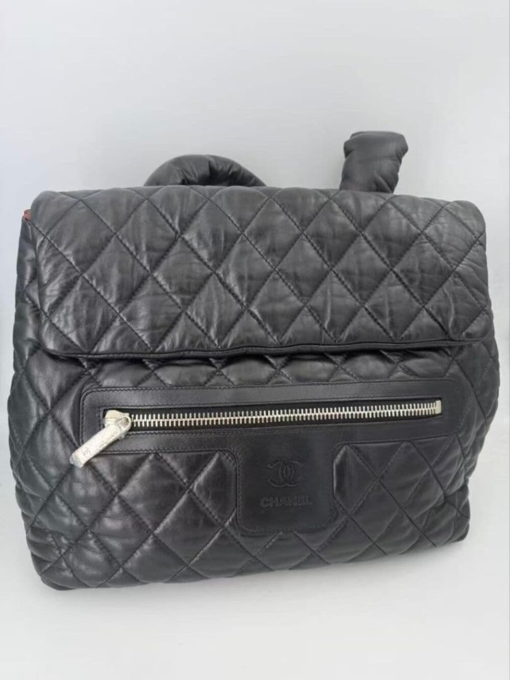 Chanel Lambskin Quilted Backpack Black